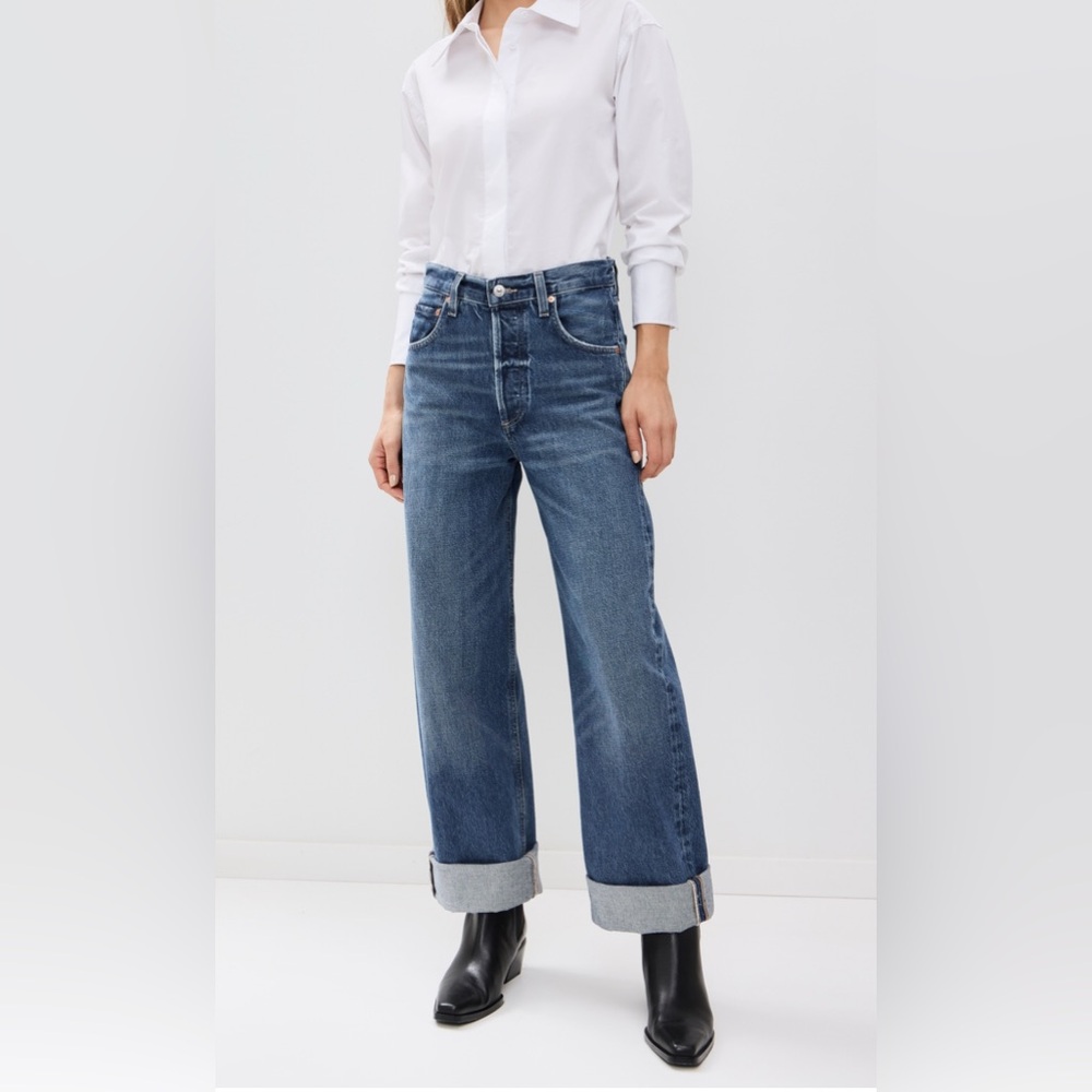 Ayla Baggy Cuffed Crop Jeans, Claremont